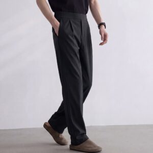 Black Pleated Travel Pants