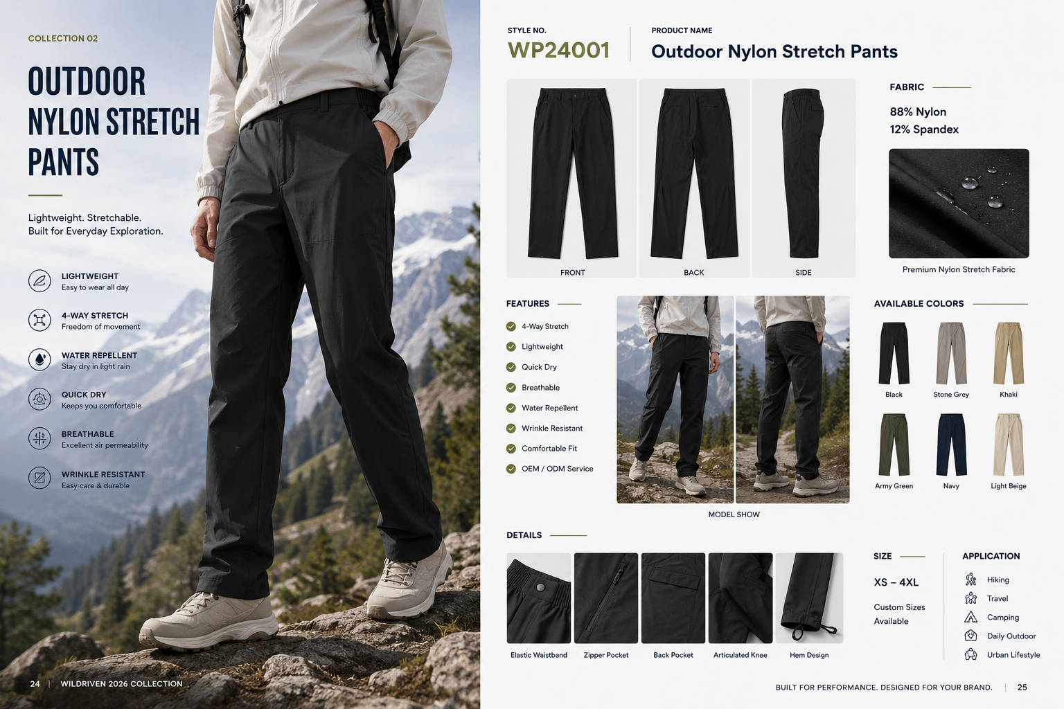 Custom Outdoor Hiking Pants | Low MOQ | OEM Manufacturer
