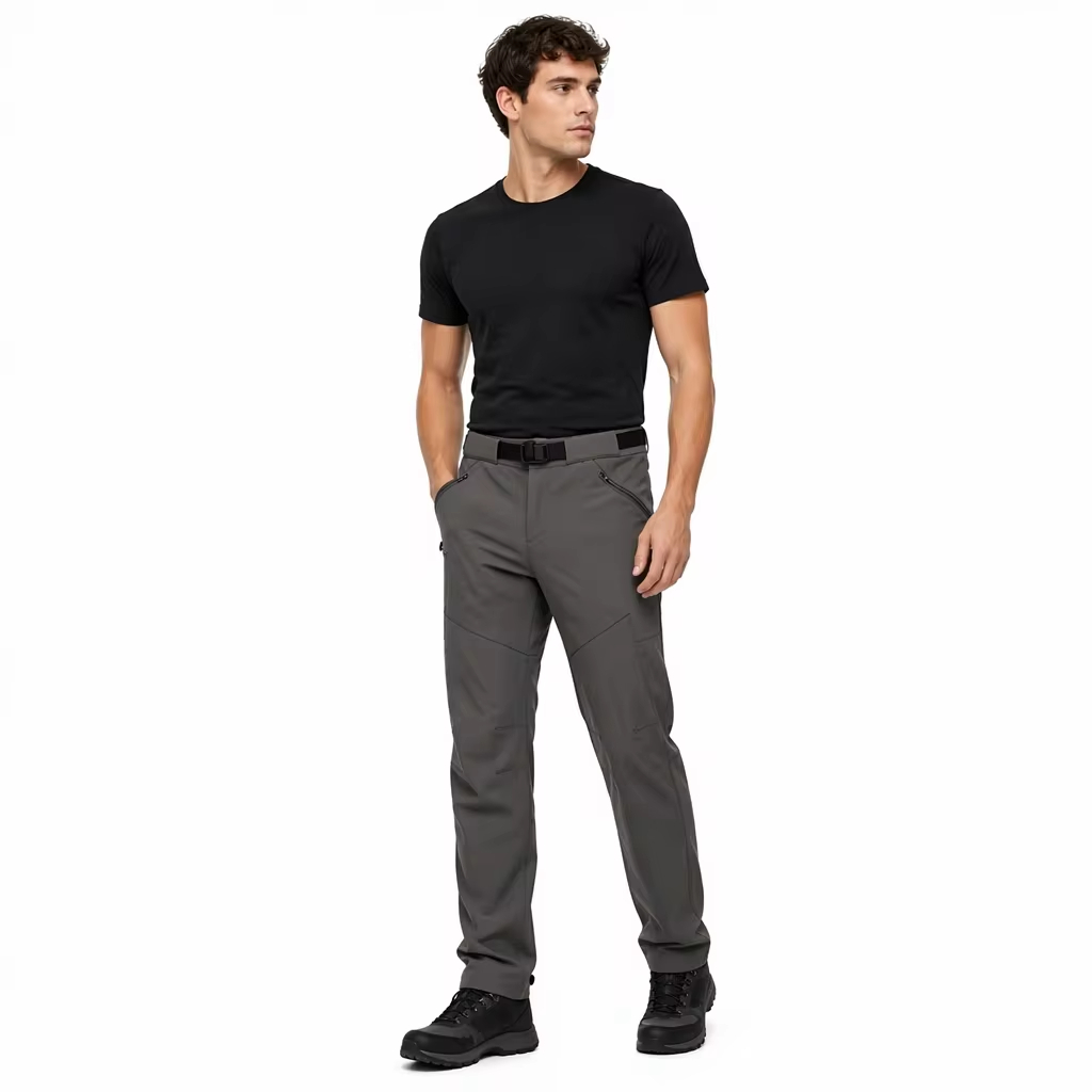 mens lightweight stretch hiking pants model view