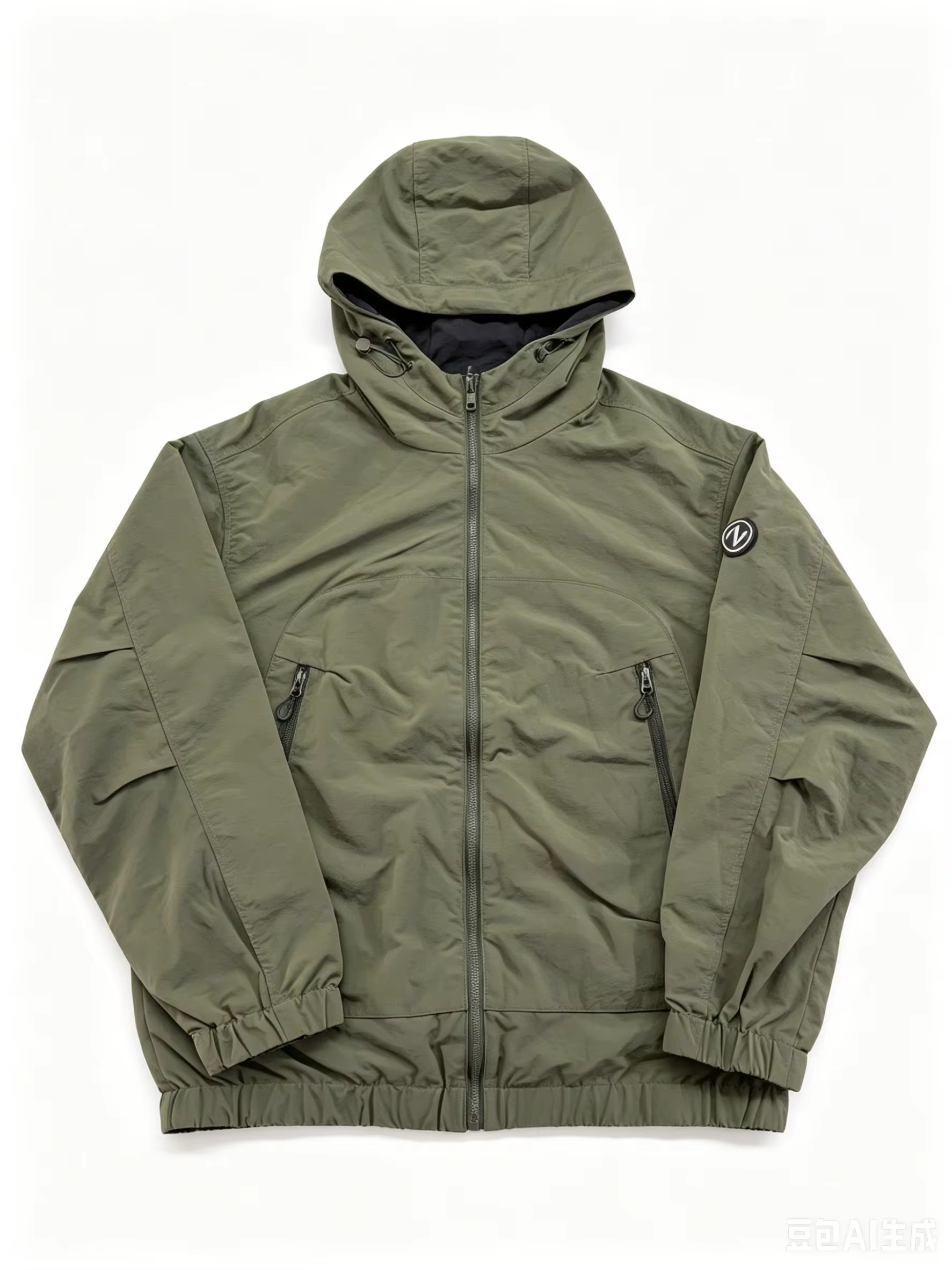 mens reversible tactical windbreaker olive flat