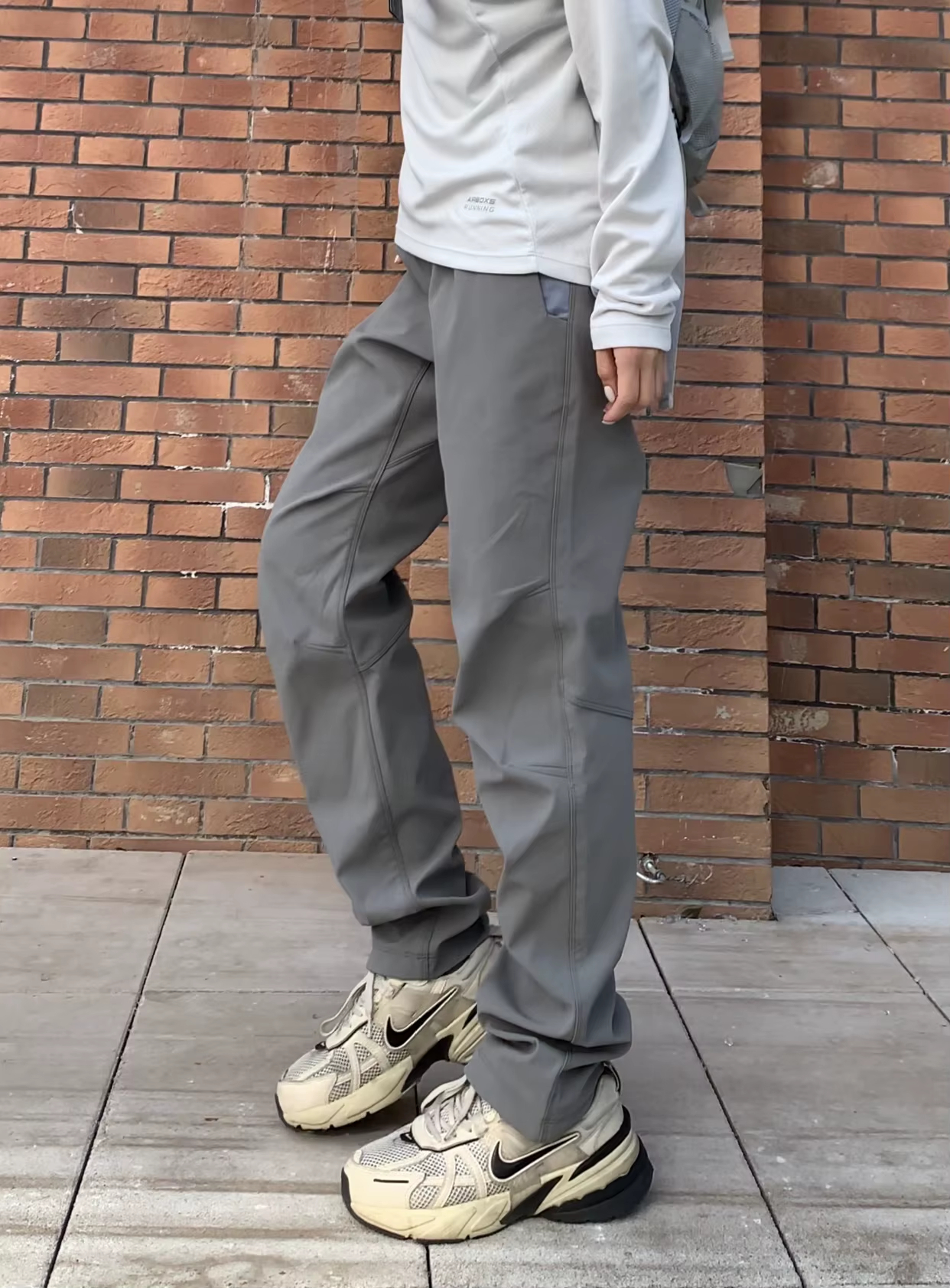 mens thermal softshell hiking pants shadow gray