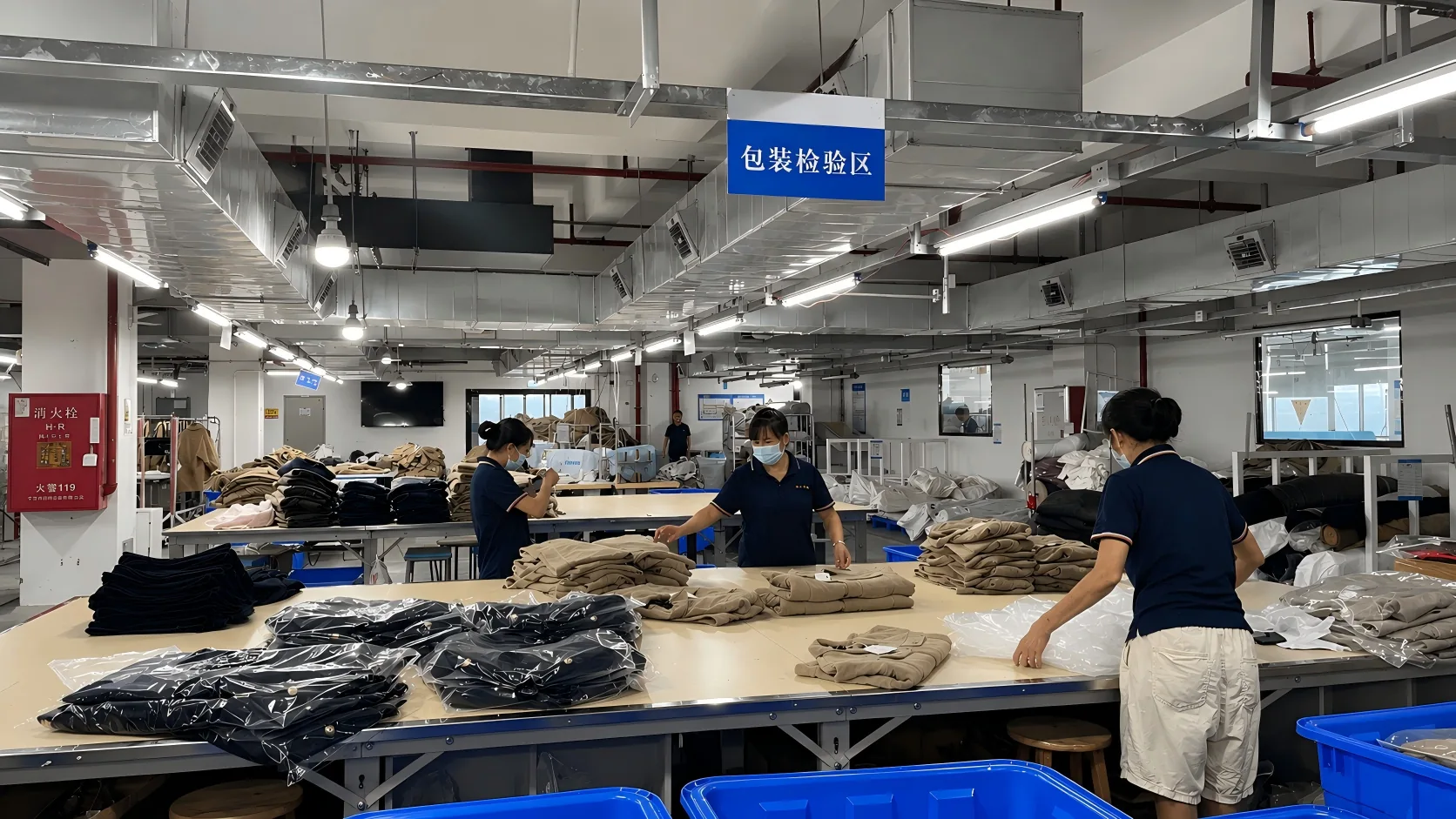 Real Wildriven final garment inspection and packing area