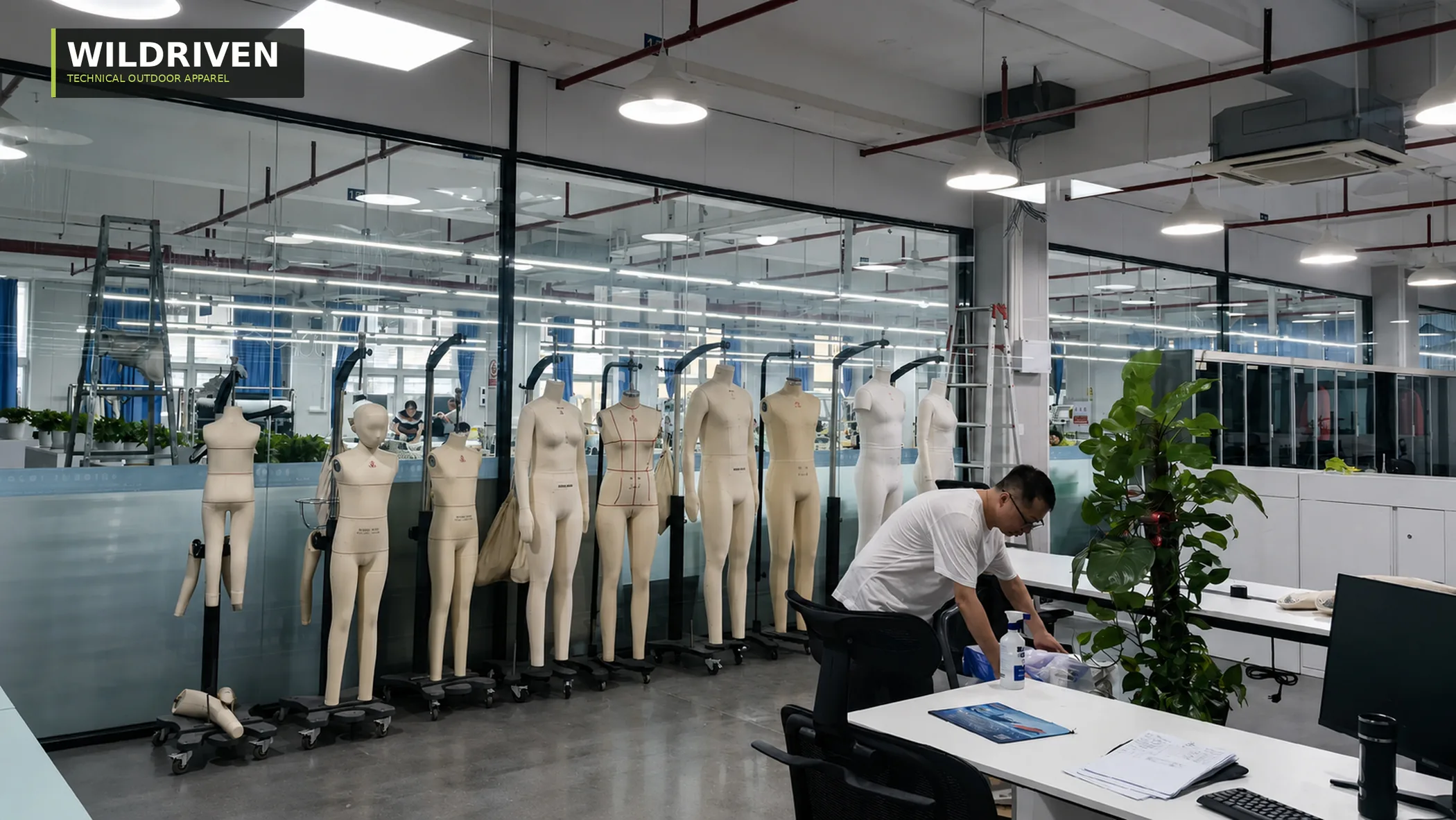 Wildriven outdoor apparel sample development room