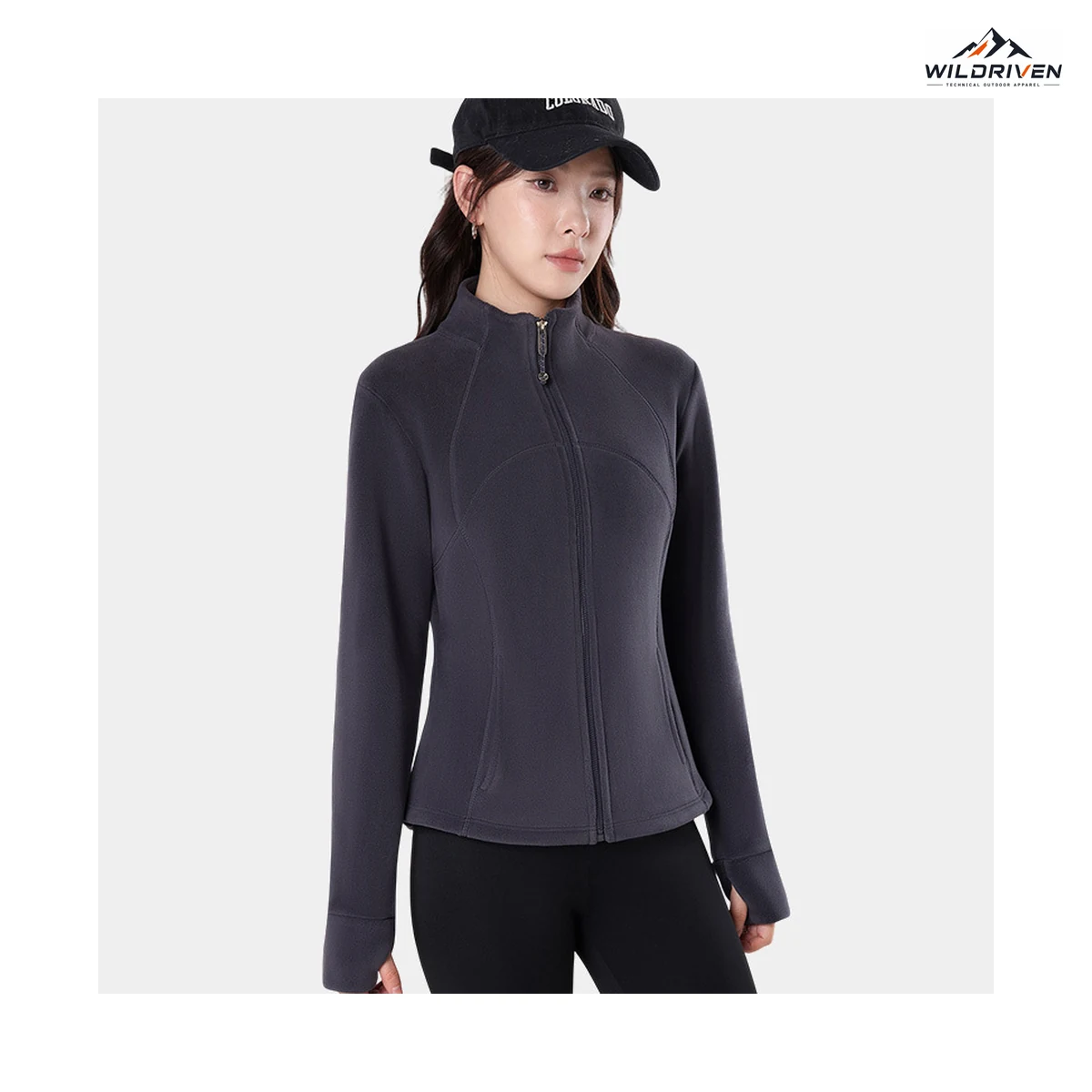 Women's Fitted Full-Zip Fleece Jacket alternate color view for WILDRIVEN OEM and ODM development