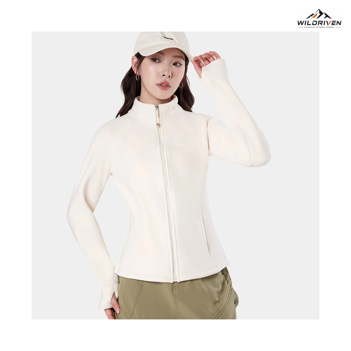 Women's Fitted Full-Zip Fleece Jacket alternate color view for WILDRIVEN OEM and ODM development