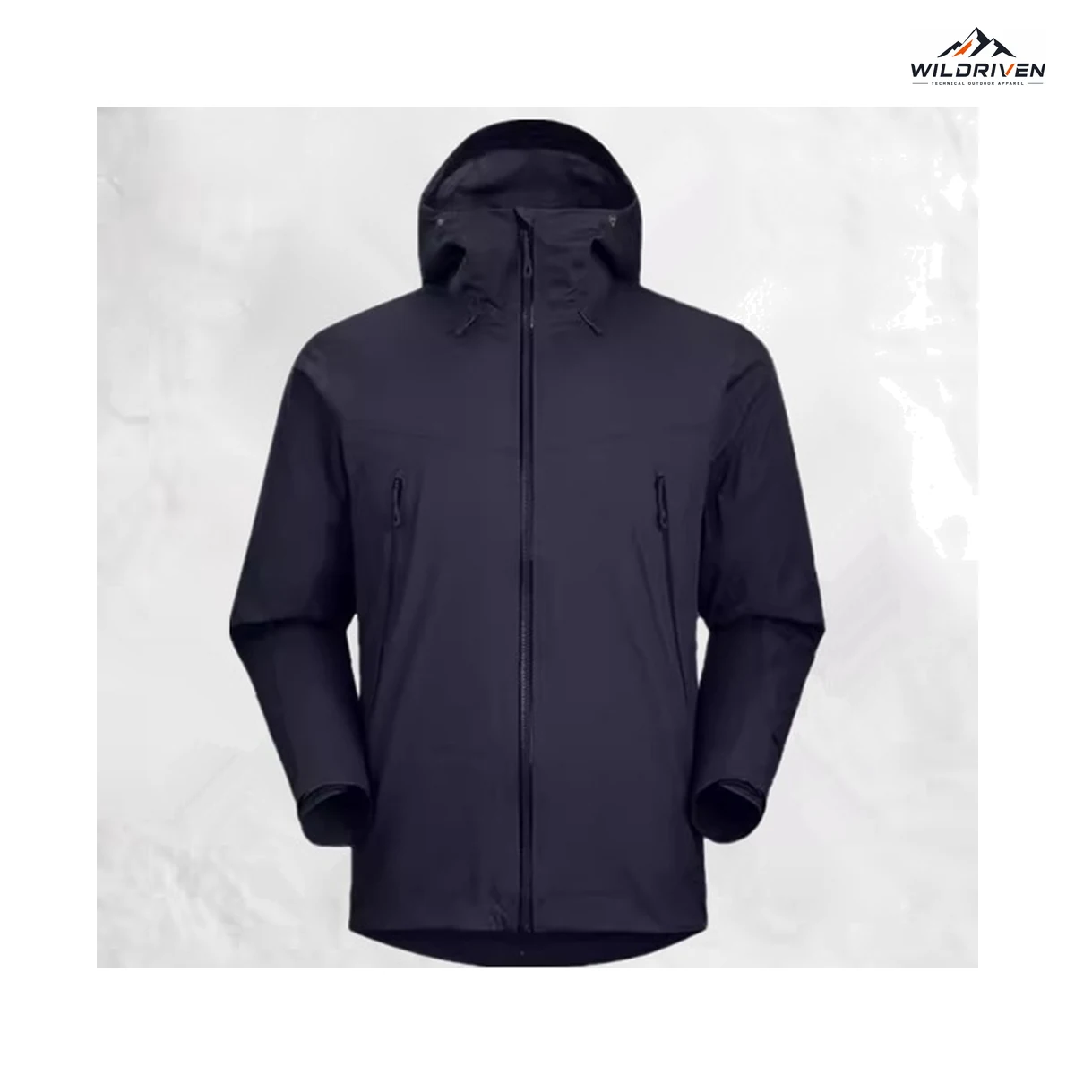 Multi-Color Hooded Shell Jacket featured front view for WILDRIVEN OEM and ODM development