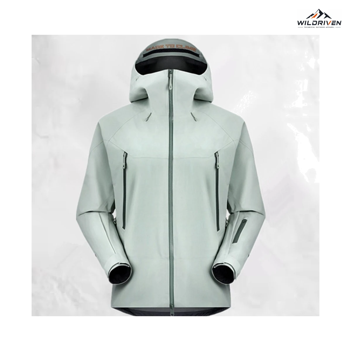 Color-Series Hooded Shell Jacket featured front view for WILDRIVEN OEM and ODM development
