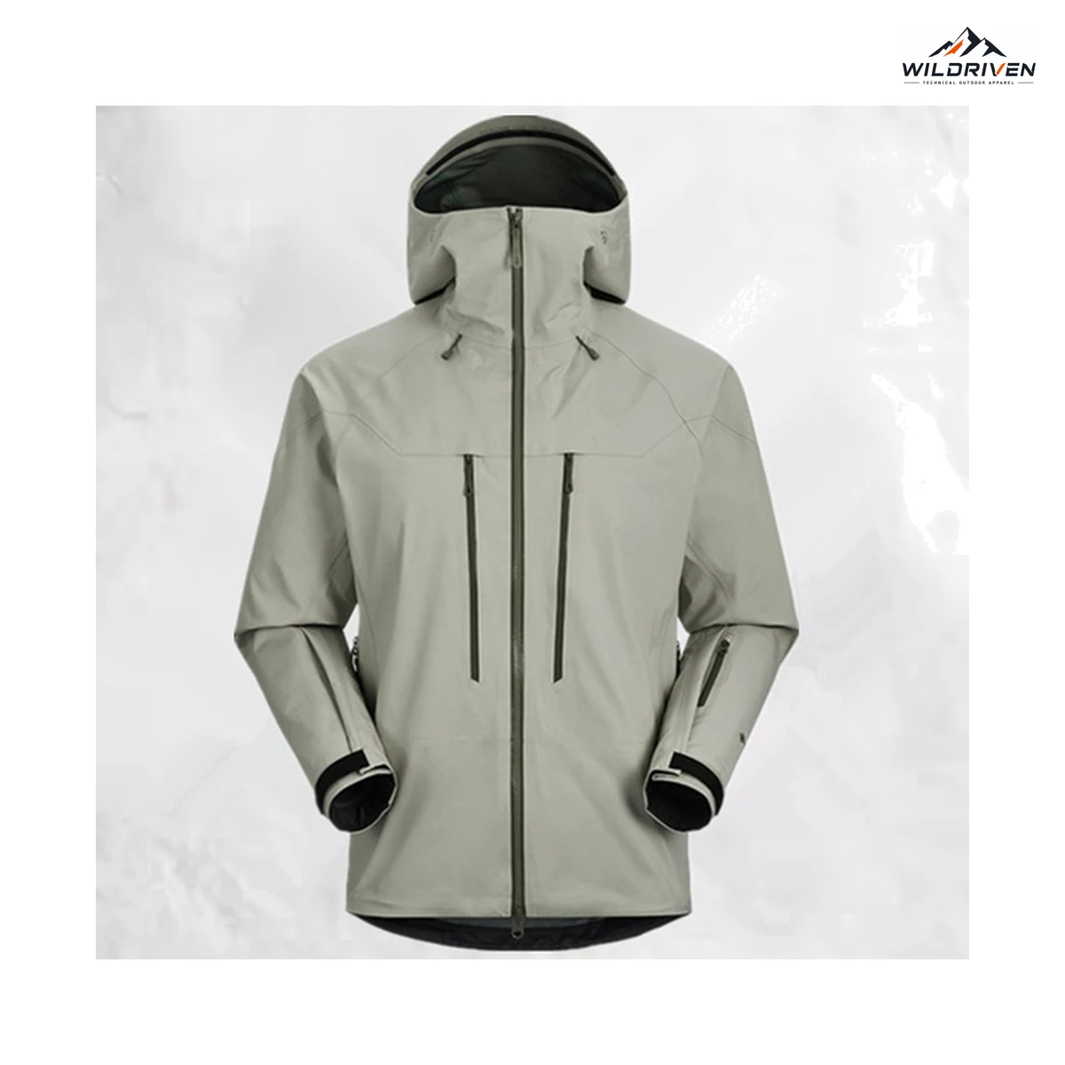 Hooded Panel Shell Jacket alternate color view for WILDRIVEN OEM and ODM development