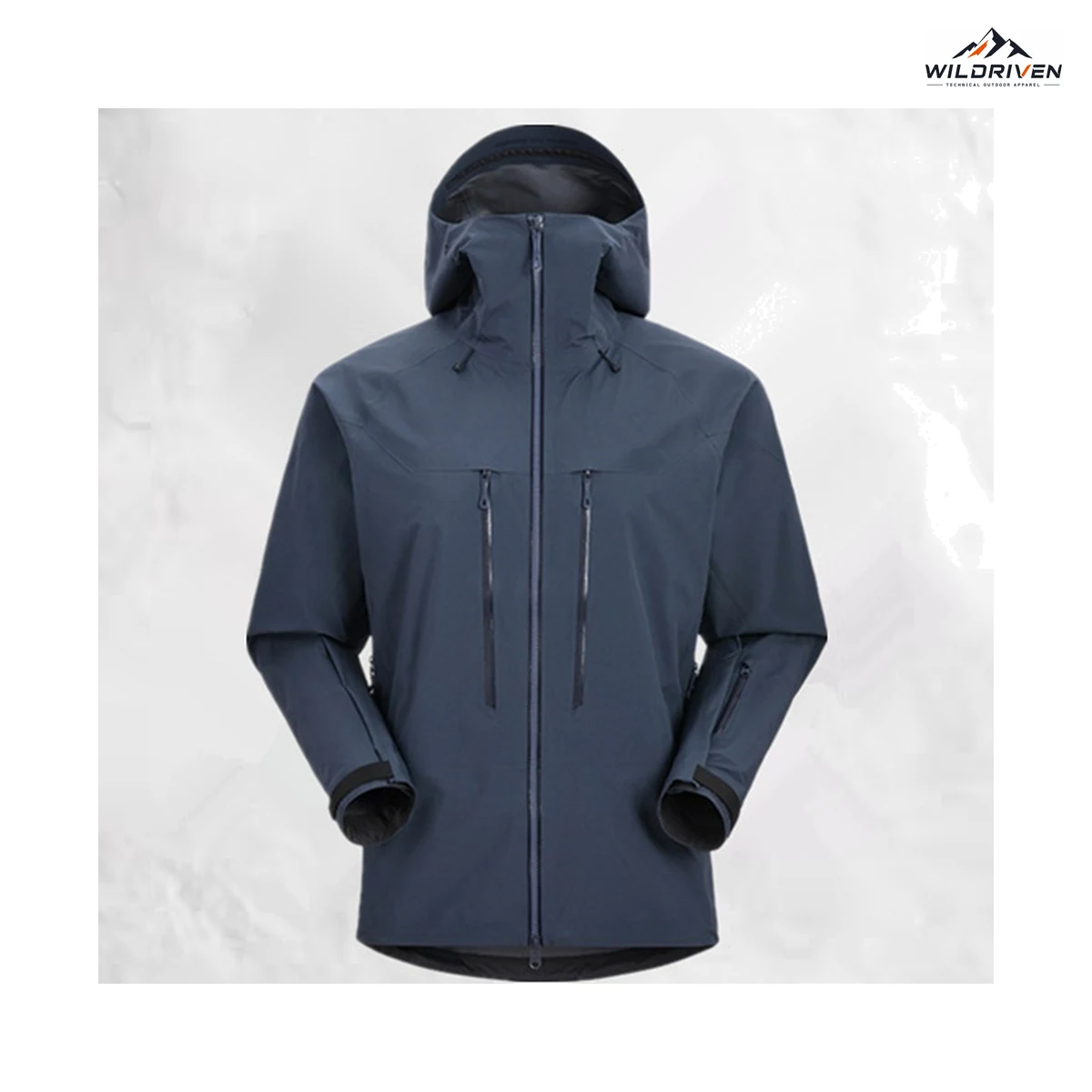 Hooded Panel Shell Jacket alternate color view for WILDRIVEN OEM and ODM development