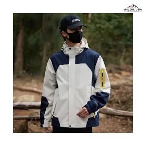 Color-Block Hooded Outdoor Jacket featured application view for WILDRIVEN OEM and ODM development
