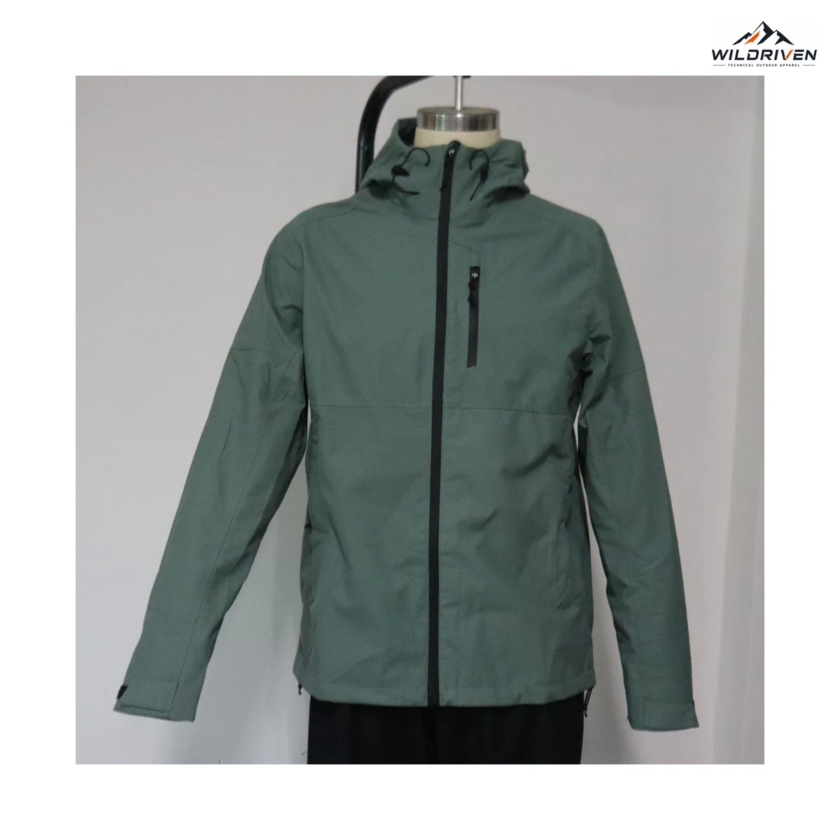 Lightweight Hooded Outdoor Jacket alternate color view for WILDRIVEN OEM and ODM development