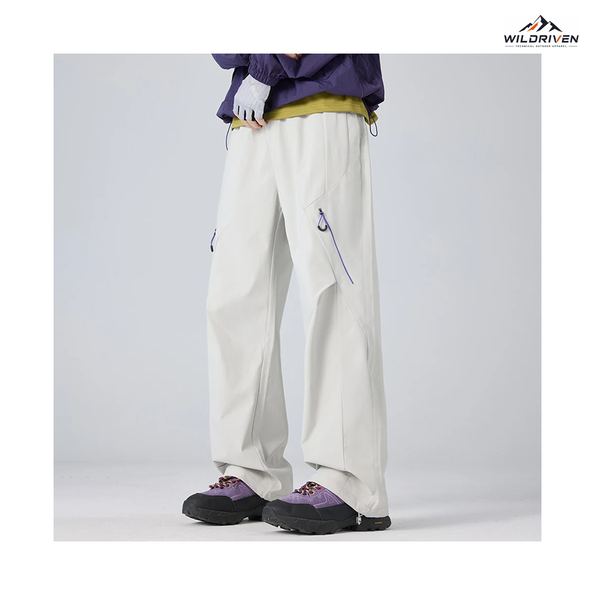 Wide-Leg Outdoor Pants alternate color application view for WILDRIVEN OEM and ODM development
