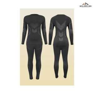 Outdoor Base Layer Set featured front and back set view for WILDRIVEN OEM and ODM development