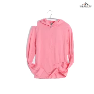 Women's Hooded Base Layer Top featured front product view for WILDRIVEN OEM and ODM development