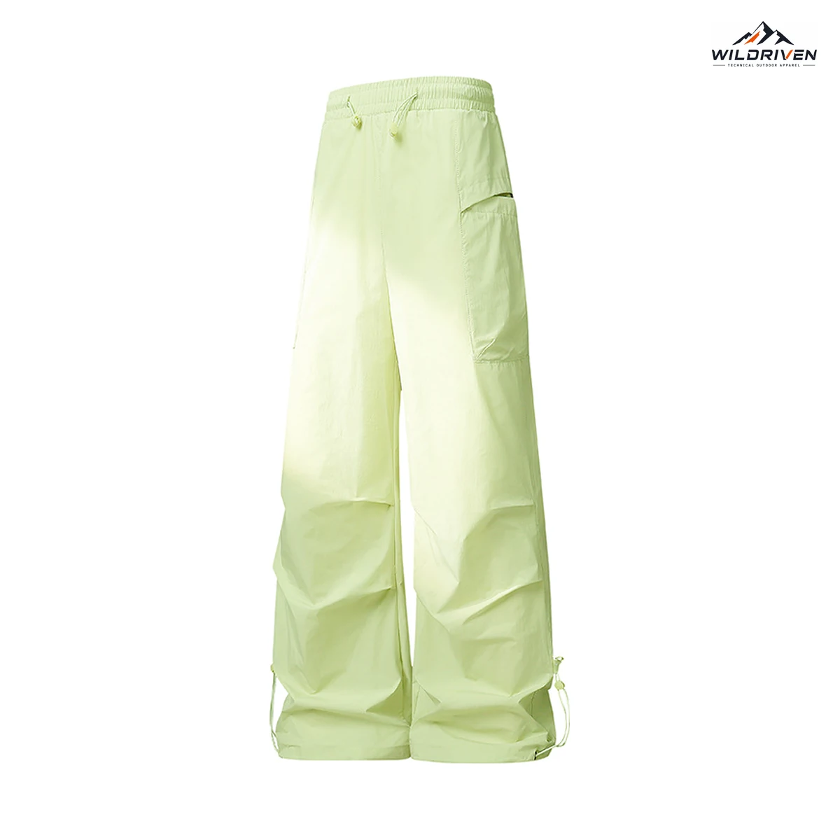 Adjustable-Hem Wide-Leg Hiking Cargo Pants application or color view for WILDRIVEN OEM and ODM development