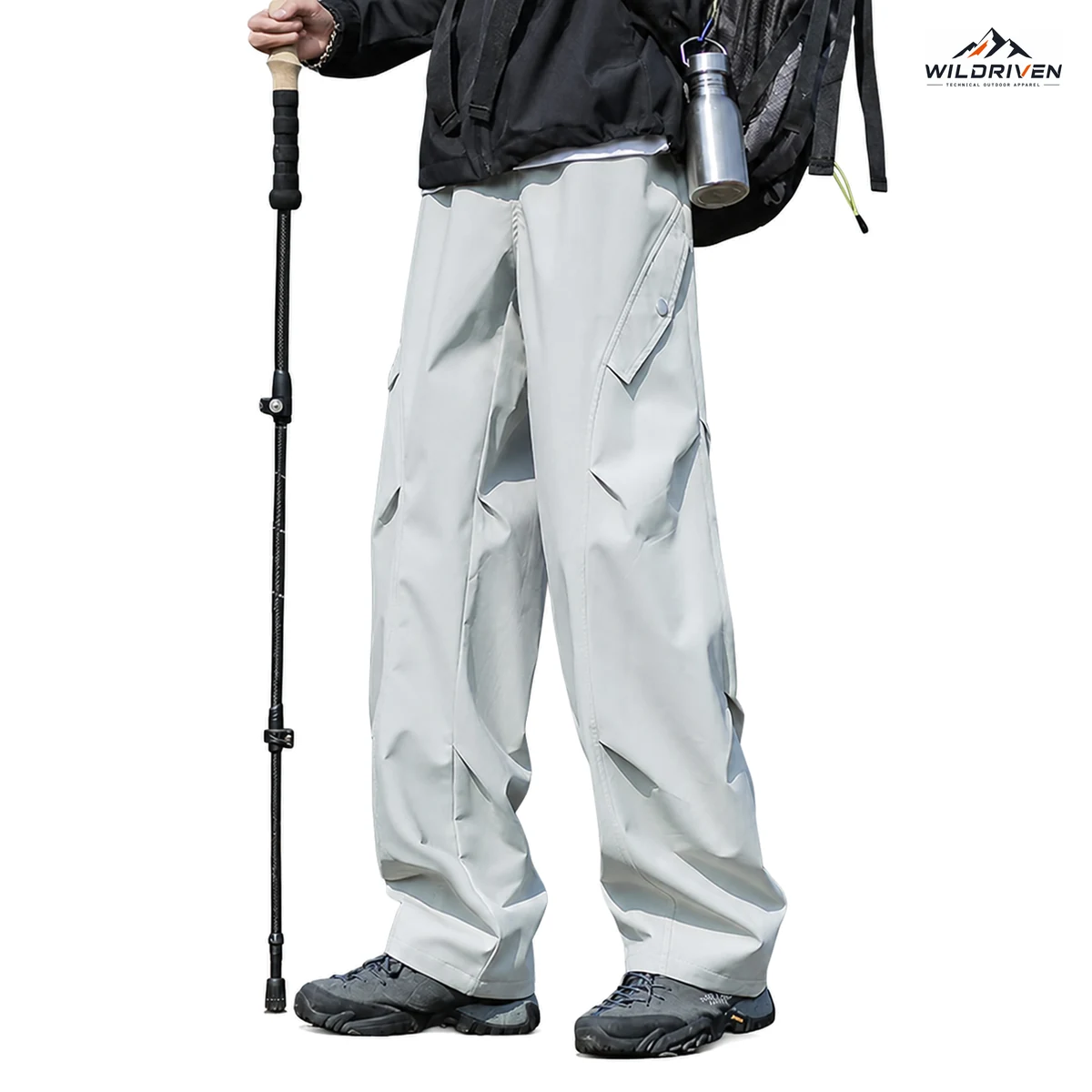 Straight-Leg Hiking Shell Pants front or detail view for WILDRIVEN OEM and ODM development