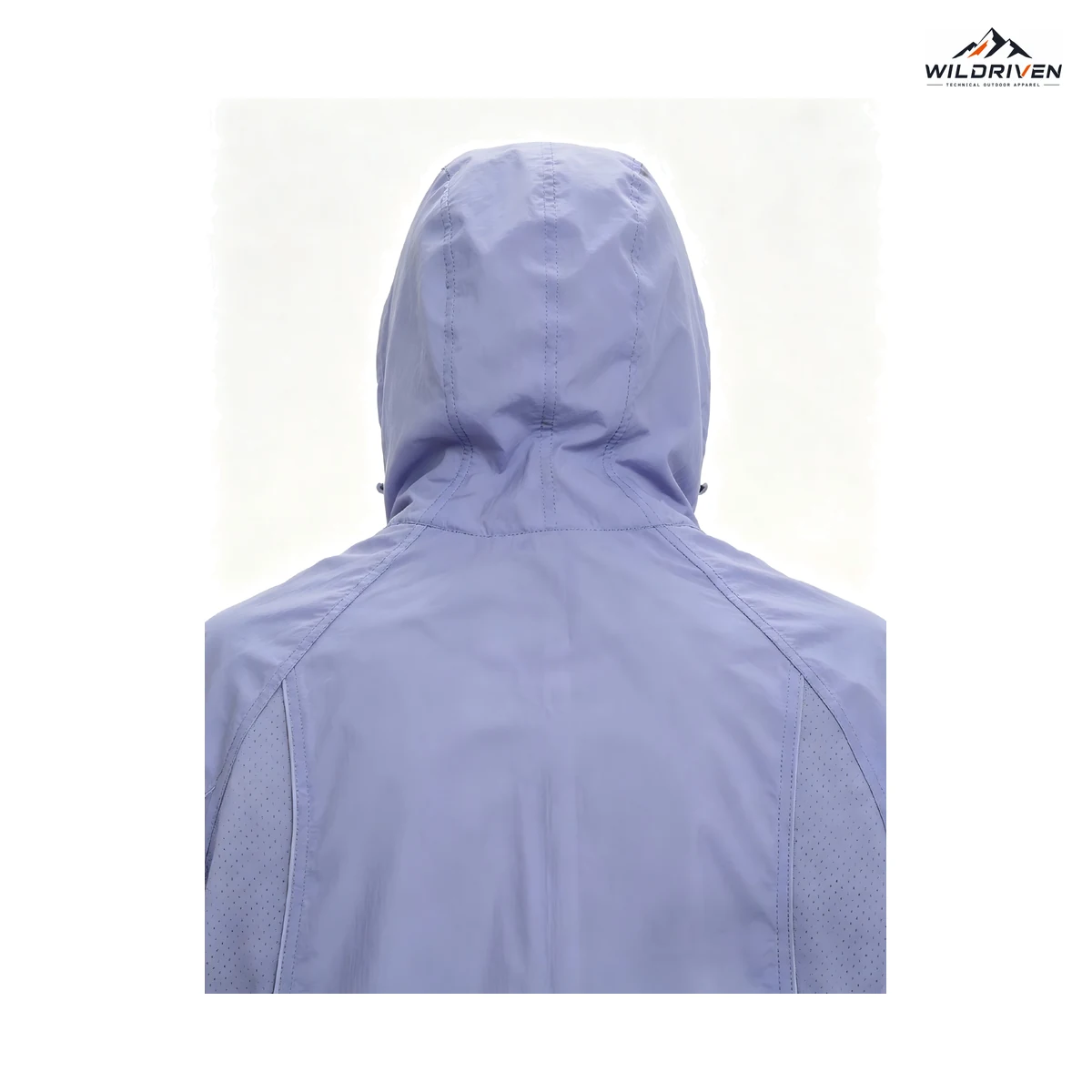 Women's Lightweight Hooded Outdoor Jacket back or alternate view for WILDRIVEN OEM and ODM development