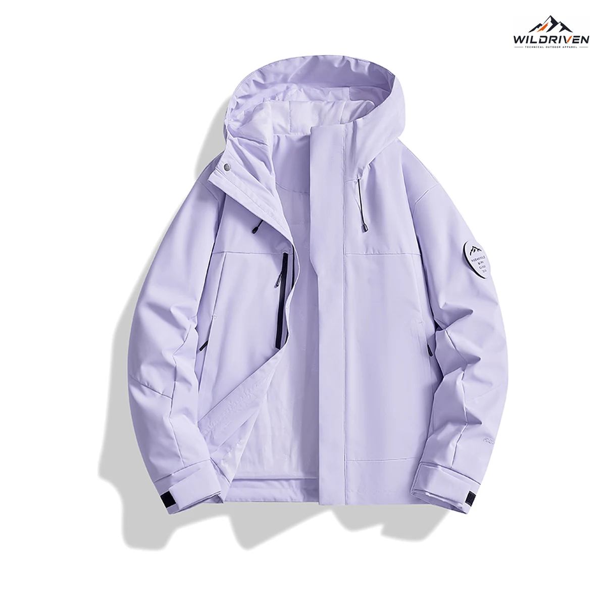 Color-Range Hooded Lightweight Shell Jacket feature or color view for WILDRIVEN OEM and ODM development