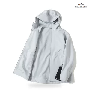 Minimalist Hooded Lightweight Shell Jacket featured front product view for WILDRIVEN OEM and ODM development